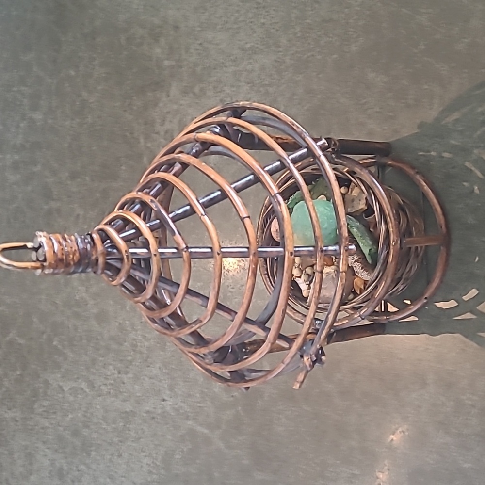 VINTAGE RATTAN HANGING BASKET - Picture 6 of 9